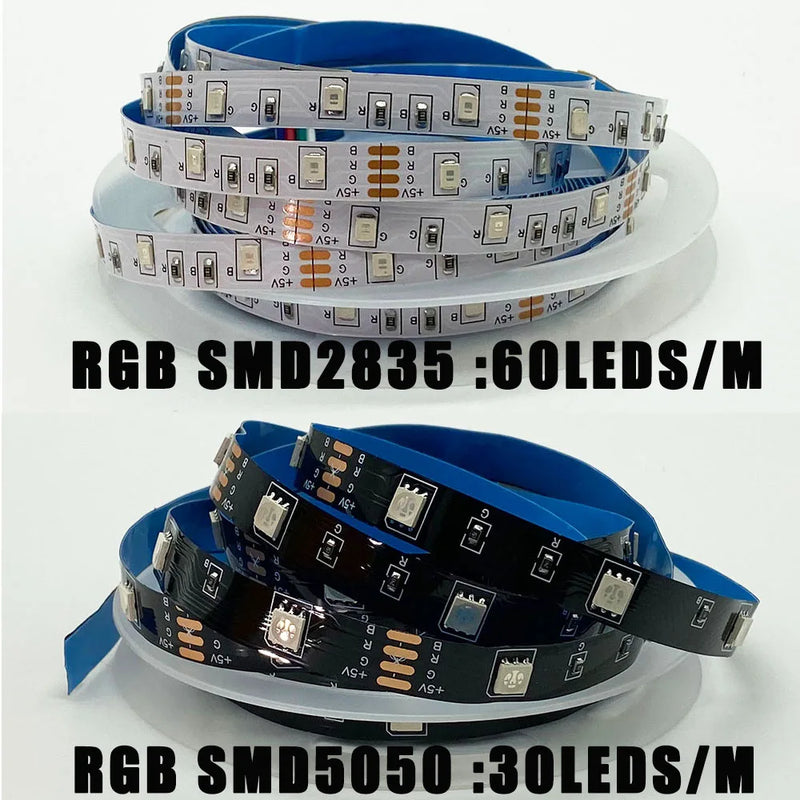 Tira de luzes led rgb 5050 2835, controle bluetooth ,5V