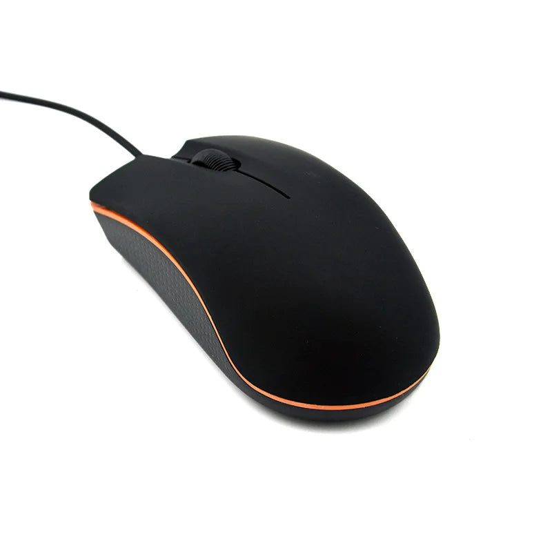 Mouse com fio portátil de alta qualidade com 4 teclas para computador de mesa, laptop, mouse gamer, textura fosca de 1200 dpi, mouse USB