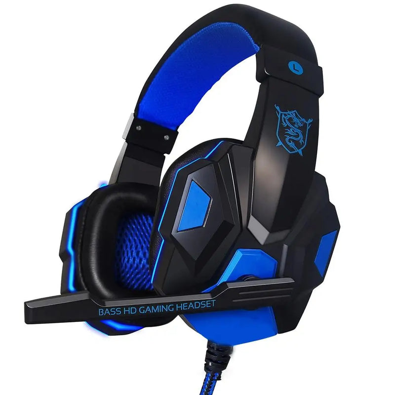 Headset estéreo com graves profundos, com fio, microfone para ps4, telefone, pc, laptop, xbox one, nintend switch, ipad